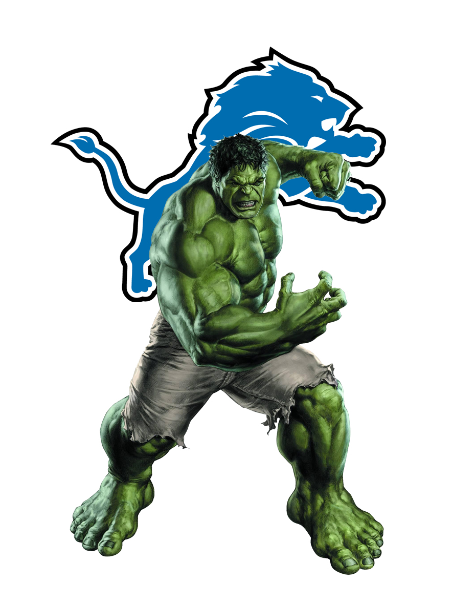 Detroit Lions Hulk Logo vinyl decal